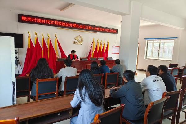 鲍岗村新时代文明实践站开展社会主义核心价值观教育实践活动