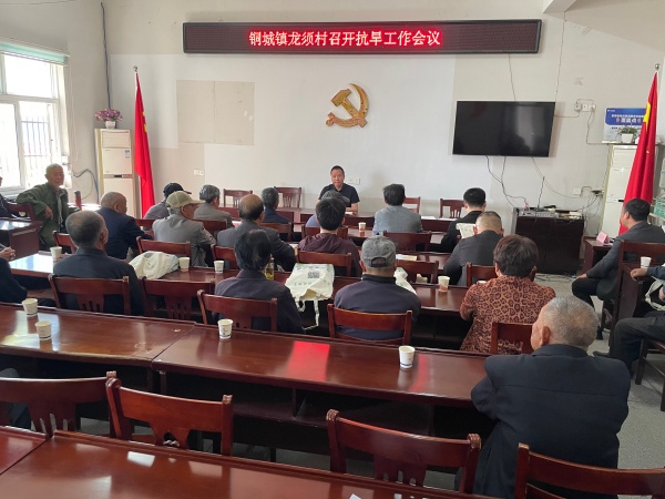 铜城镇龙须村：铜城镇龙须村召开抗旱工作会议