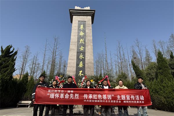 新街镇峰阳村开展“清明祭扫 追思先烈”清明节祭奠先烈扫墓活动